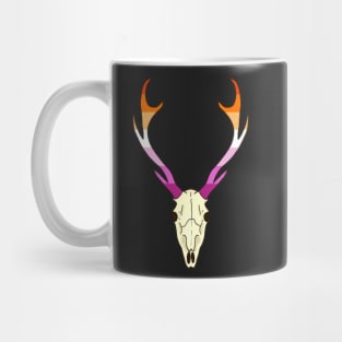 Lesbian Pride Deer Skull Mug